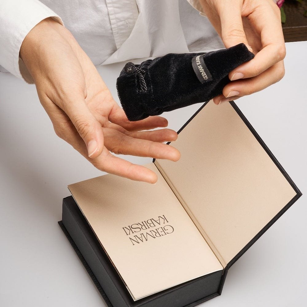 cartalia open band black rhodium & gold plated 925 silver ring with green amethyst & citrine cartalia open band black rhodium & gold plated 925 silver ring with green amethyst & citrine