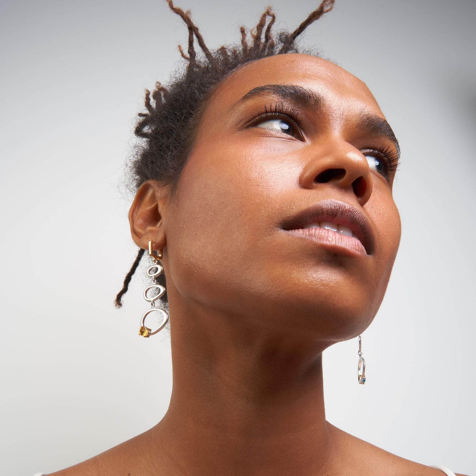 alba iconic design 925 silver earrings with natural citrine & blue topaz alba iconic design 925 silver earrings with natural citrine & blue topaz