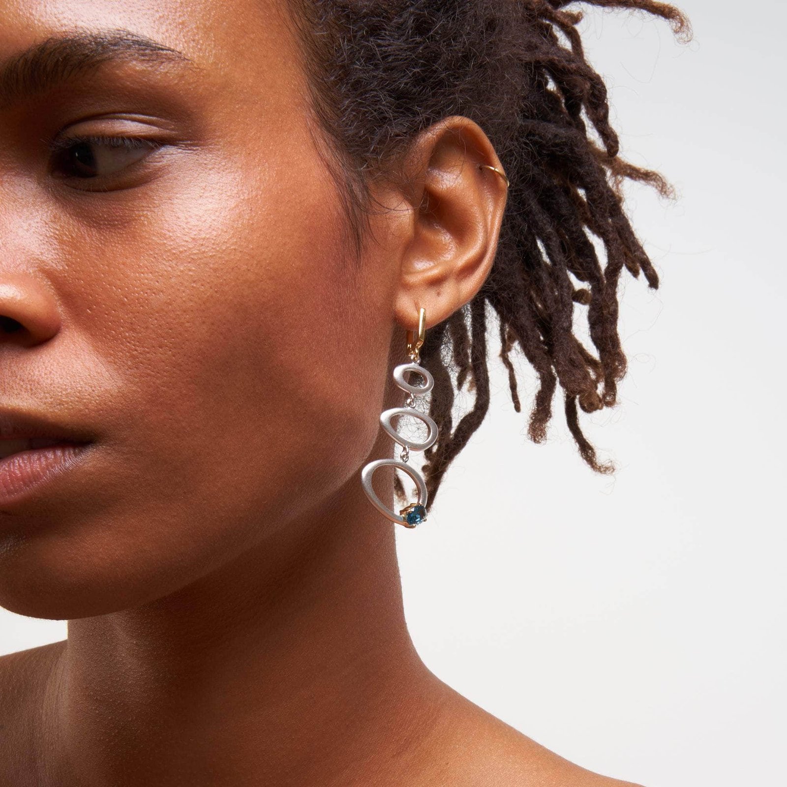 alba iconic design 925 silver earrings with natural citrine & blue topaz alba iconic design 925 silver earrings with natural citrine & blue topaz