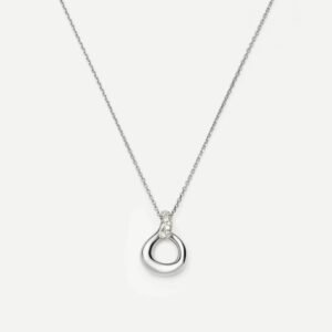 import placeholder for molten snow twisted pendant necklace silver plated 31065334