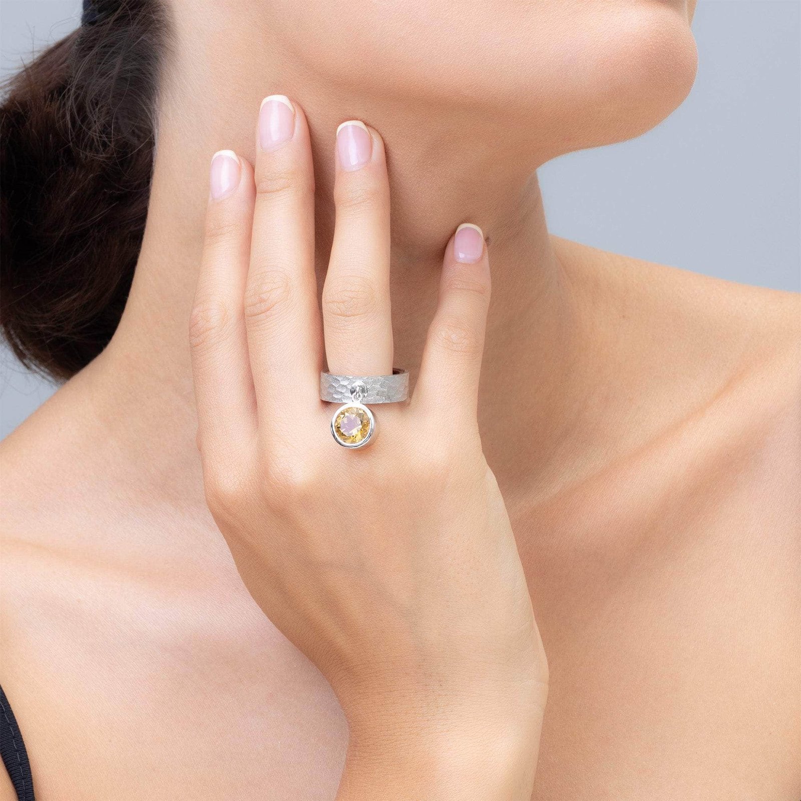 peri handmade sterling silver & rosewood ring with natural oval citrine peri handmade sterling silver & rosewood ring with natural oval citrine